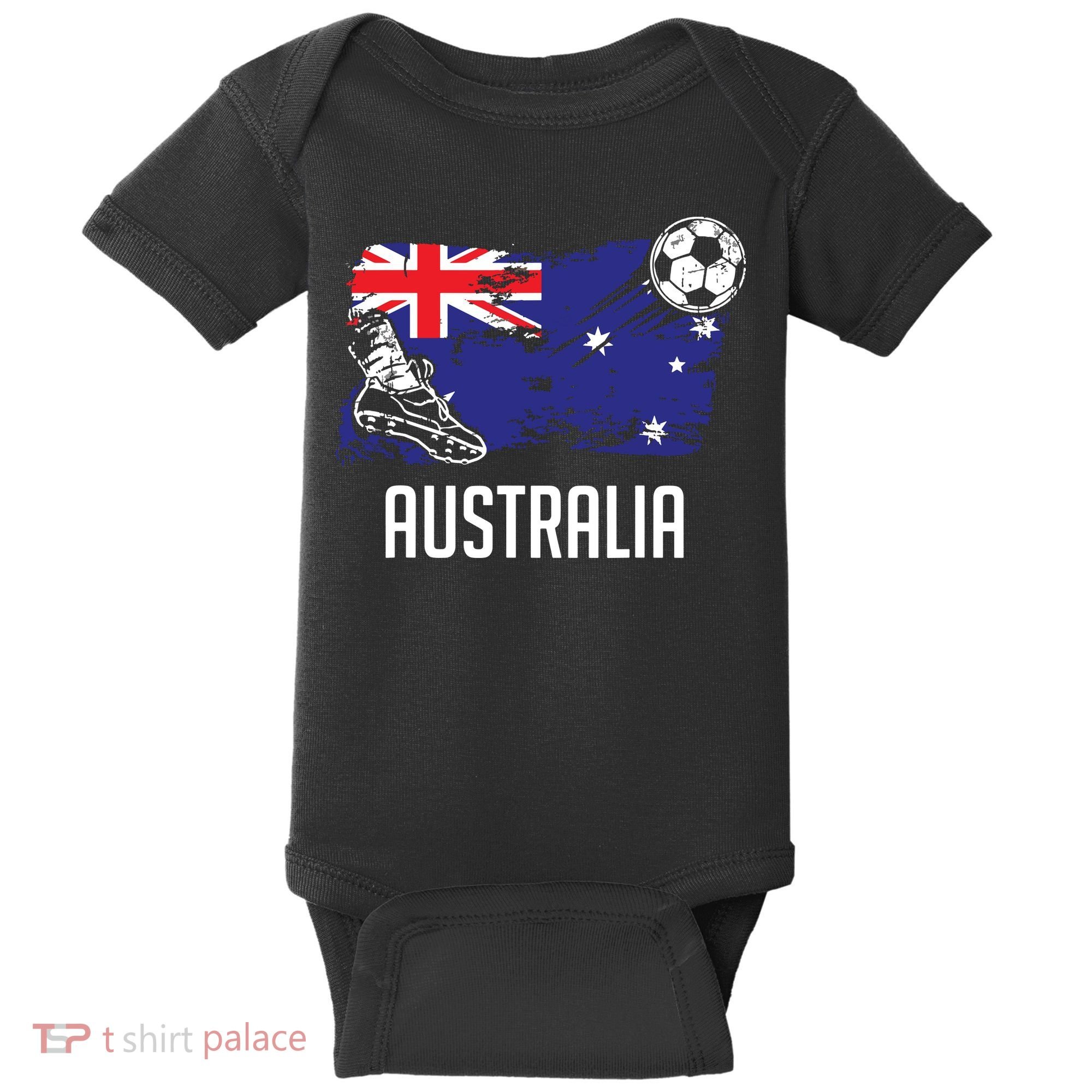 Australia Flag Jersey Australian Soccer Team Australian Baby Bodysuit