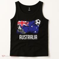 Australia Flag Jersey Australian Soccer Team Australian Tank Top thumb 2