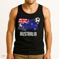 Australia Flag Jersey Australian Soccer Team Australian Tank Top thumb 3