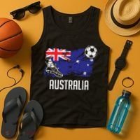 Australia Flag Jersey Australian Soccer Team Australian Tank Top thumb 4