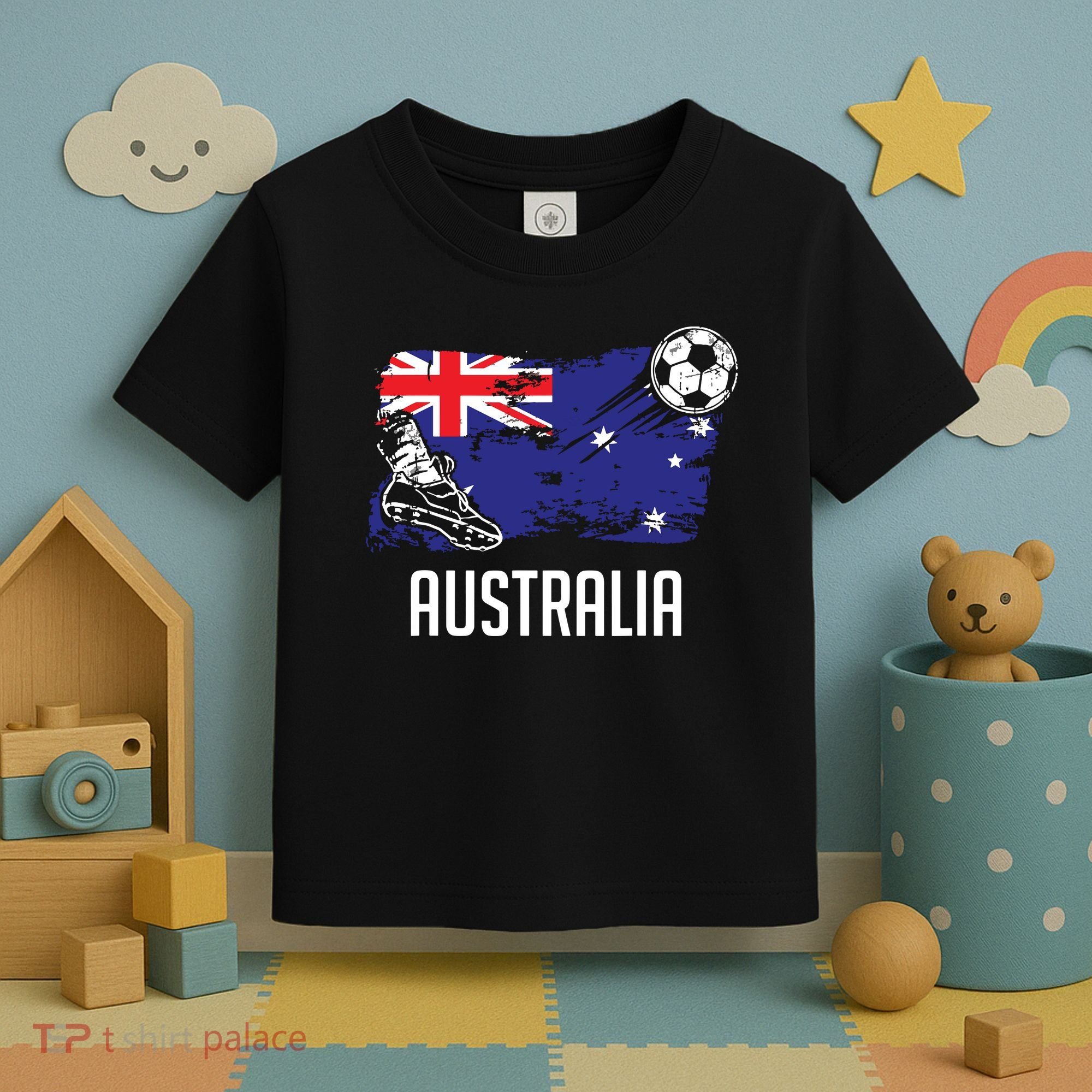 Australia Flag Jersey Australian Soccer Team Australian Toddler T-Shirt