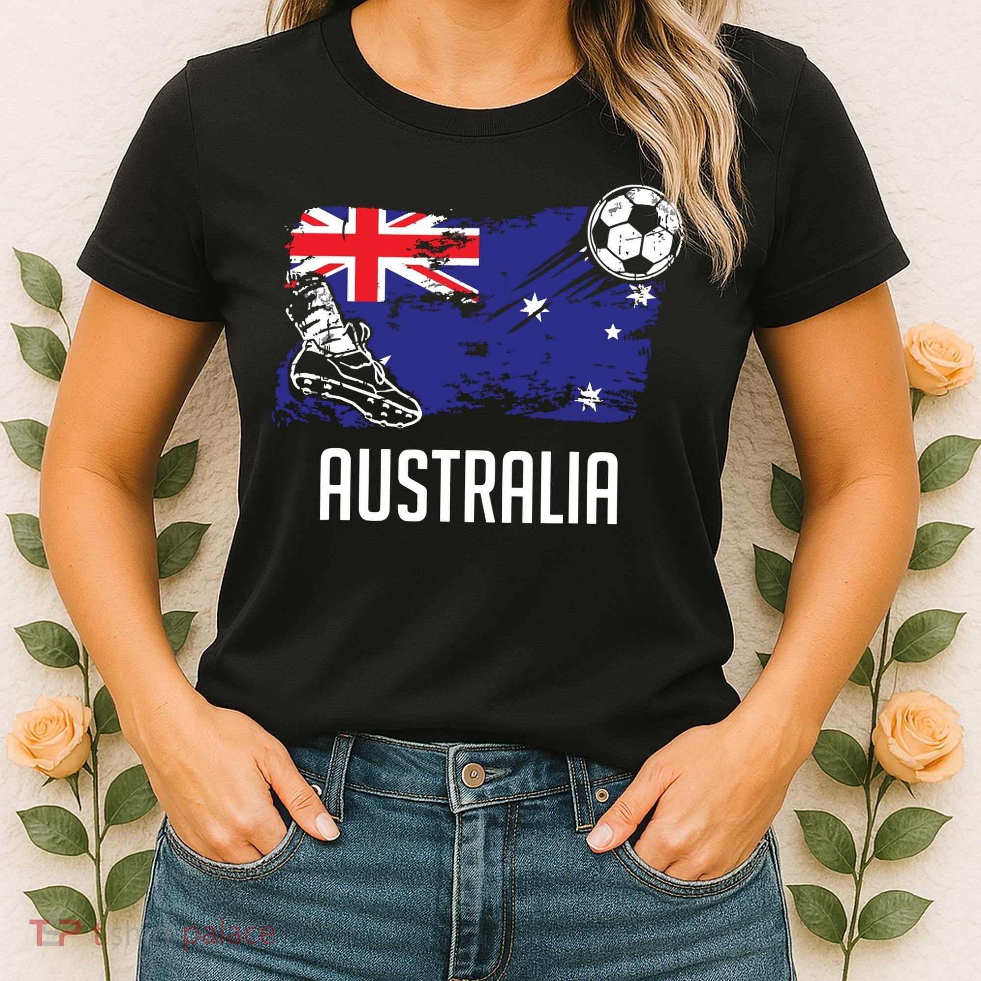 Australia Flag Jersey Australian Soccer Team Australian Women's T-Shirt