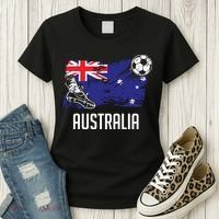 Australia Flag Jersey Australian Soccer Team Australian Women's T-Shirt thumb 3