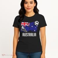 Australia Flag Jersey Australian Soccer Team Australian Women's T-Shirt thumb 4