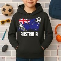Australia Flag Jersey Australian Soccer Team Australian Kids Hoodie thumb 2