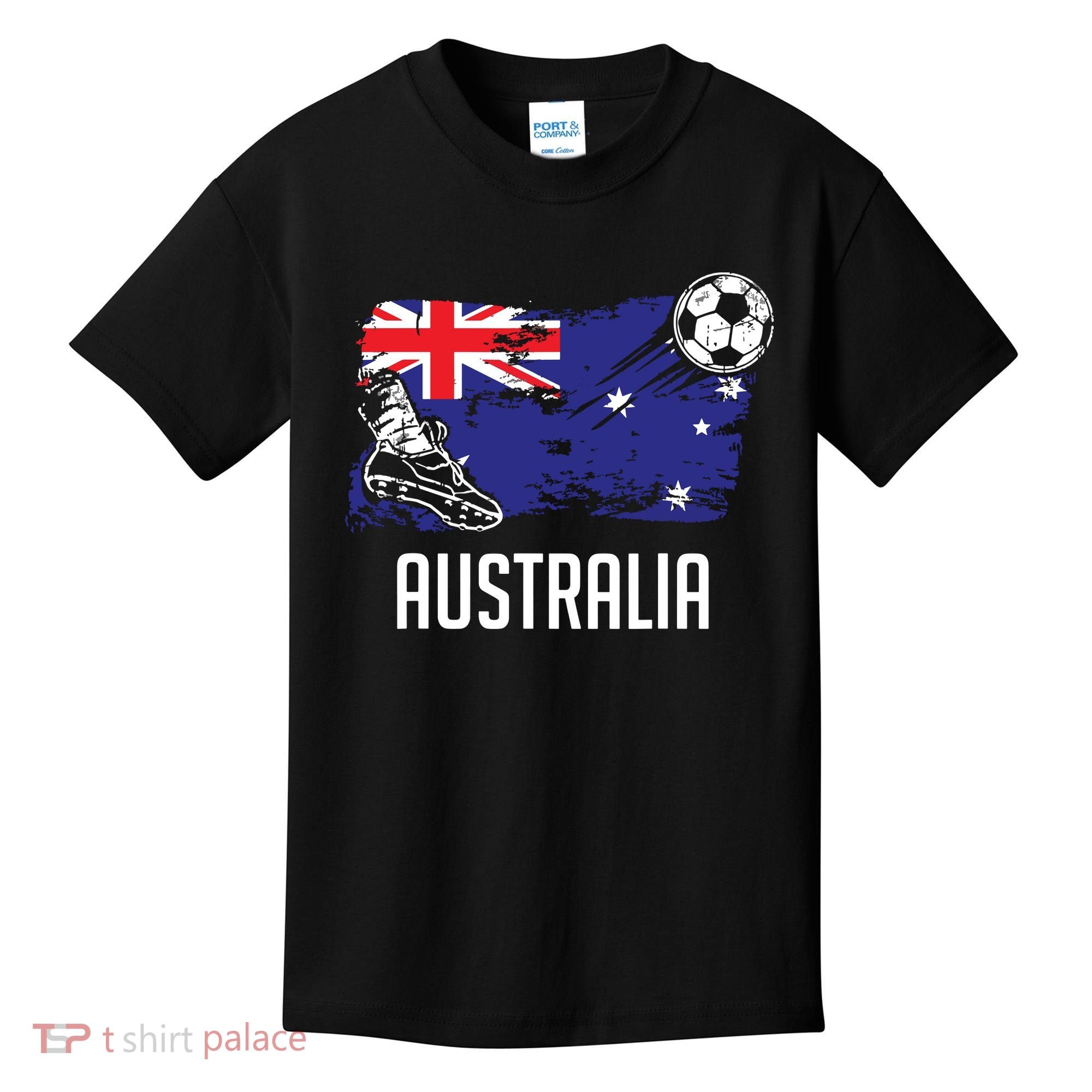 Australia Flag Jersey Australian Soccer Team Australian Kids T-Shirt