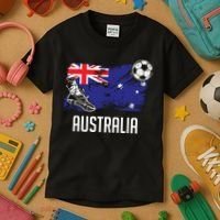 Australia Flag Jersey Australian Soccer Team Australian Kids T-Shirt thumb 3