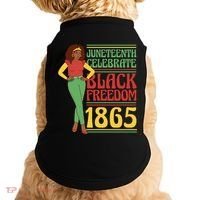 African Female Juneteenth Celebrate Black Freedom 1865 Doggie Tank thumb 0