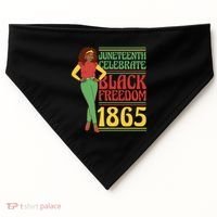 African Female Juneteenth Celebrate Black Freedom 1865 USA-Made Doggie Bandana thumb 0