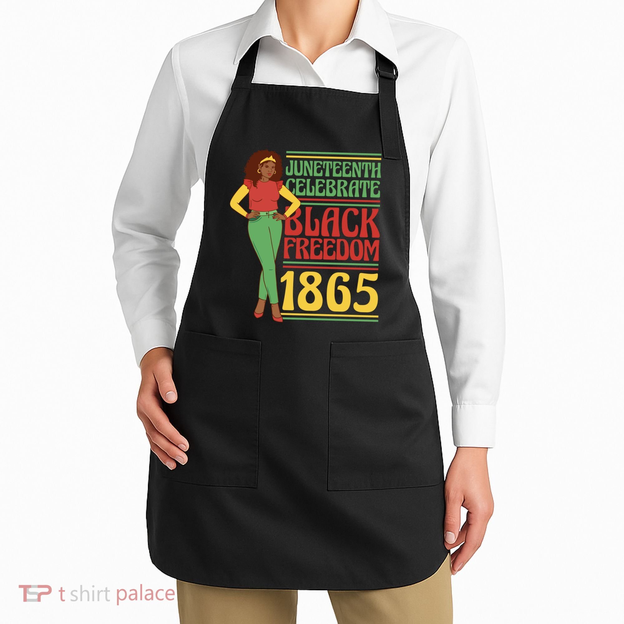 African Female Juneteenth Celebrate Black Freedom 1865 Apron