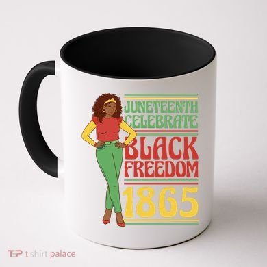 African Female Juneteenth Celebrate Black Freedom 1865 Coffee Mug