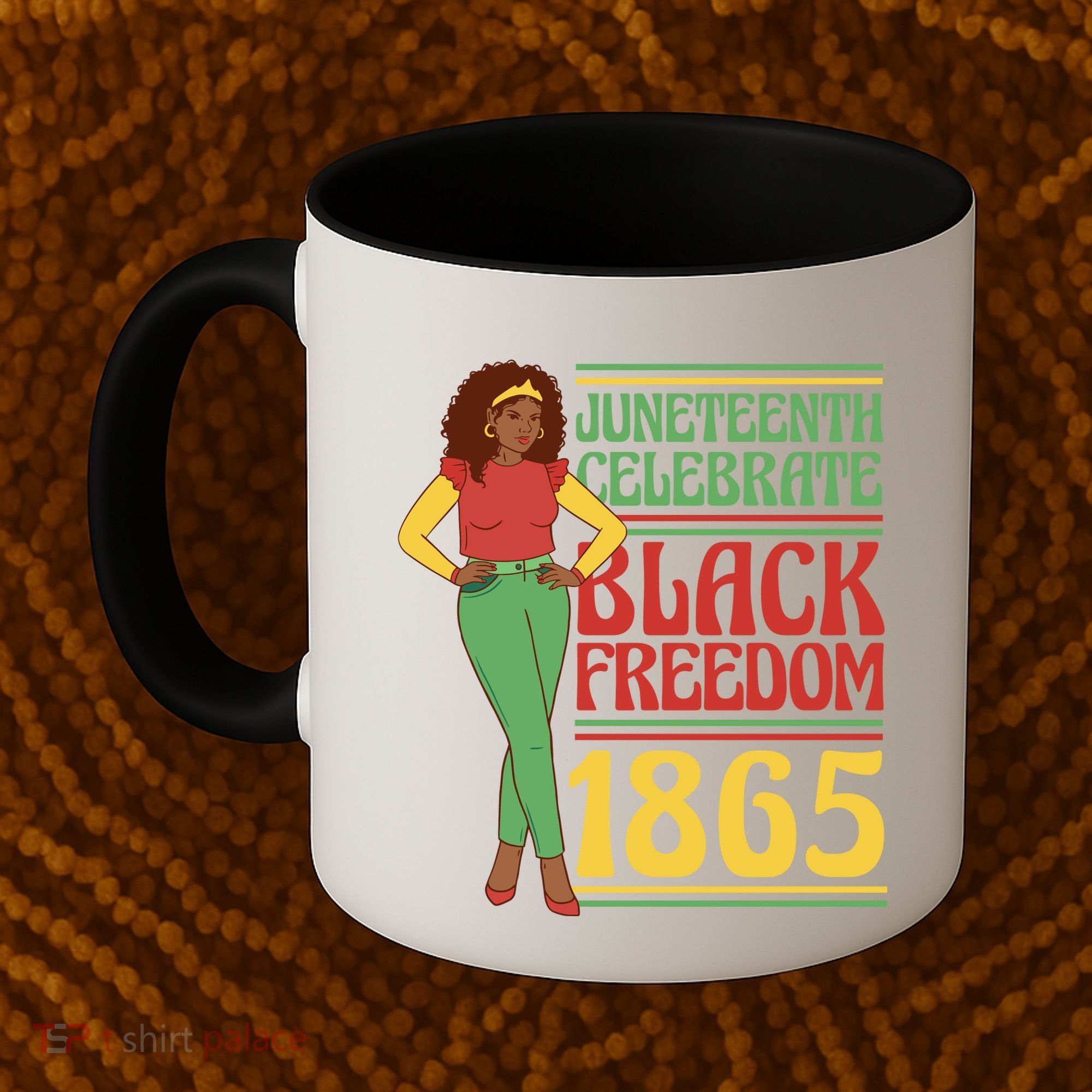 African Female Juneteenth Celebrate Black Freedom 1865 Coffee Mug
