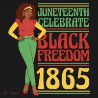 African Female Juneteenth Celebrate Black Freedom 1865 Women's Hoodie thumb 2