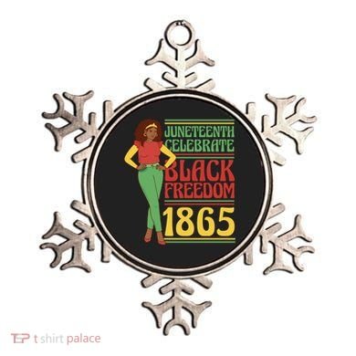 African Female Juneteenth Celebrate Black Freedom 1865 Ornament