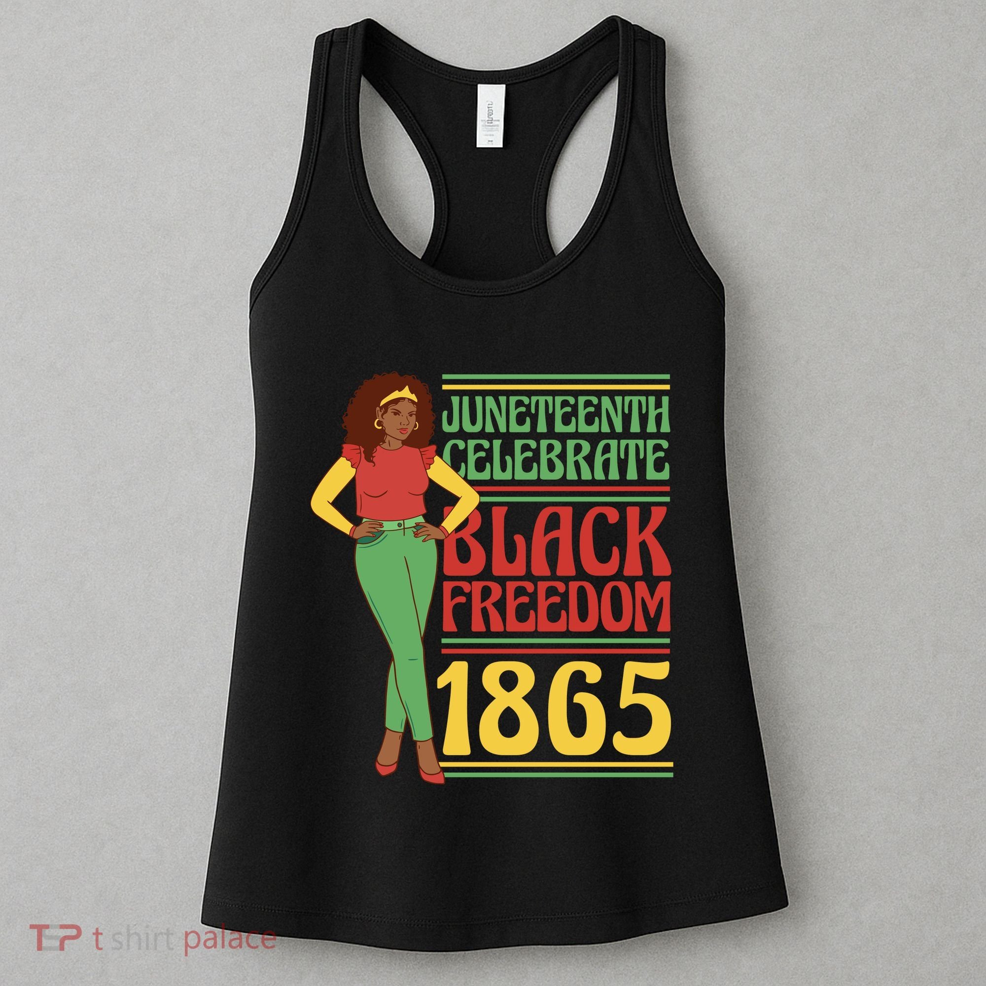 African Female Juneteenth Celebrate Black Freedom 1865 Women's Tank Top