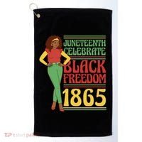 African Female Juneteenth Celebrate Black Freedom 1865 Golf Towel thumb 0