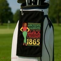 African Female Juneteenth Celebrate Black Freedom 1865 Golf Towel thumb 2