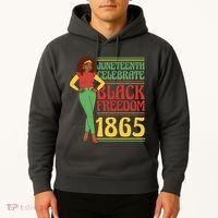 African Female Juneteenth Celebrate Black Freedom 1865 Hoodie thumb 2