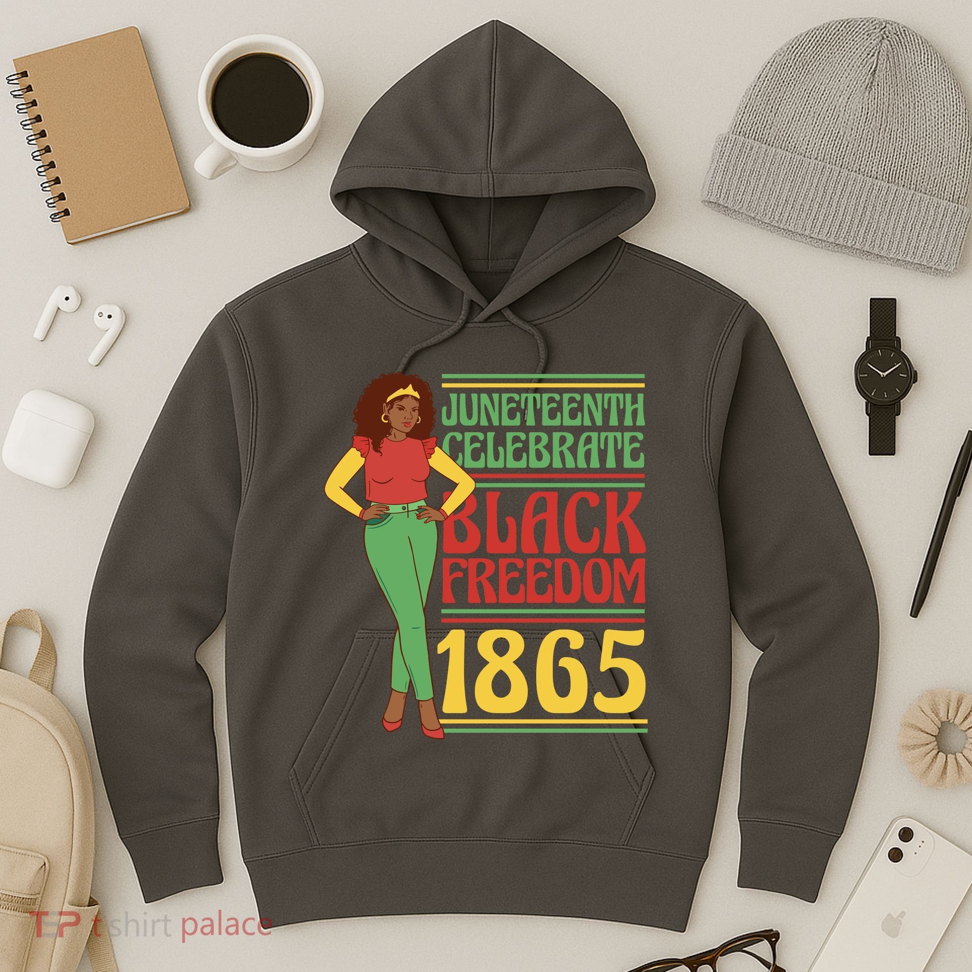 African Female Juneteenth Celebrate Black Freedom 1865 Hoodie