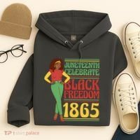 African Female Juneteenth Celebrate Black Freedom 1865 Hoodie thumb 4