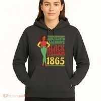 African Female Juneteenth Celebrate Black Freedom 1865 Hoodie thumb 5