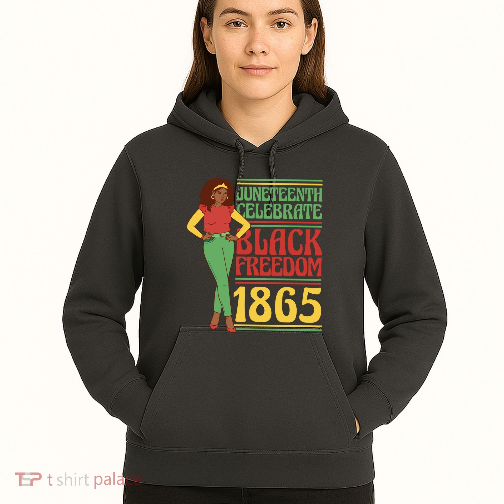 African Female Juneteenth Celebrate Black Freedom 1865 Hoodie