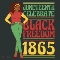 African Female Juneteenth Celebrate Black Freedom 1865 Hoodie thumb 7