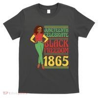 African Female Juneteenth Celebrate Black Freedom 1865 T-Shirt thumb 0