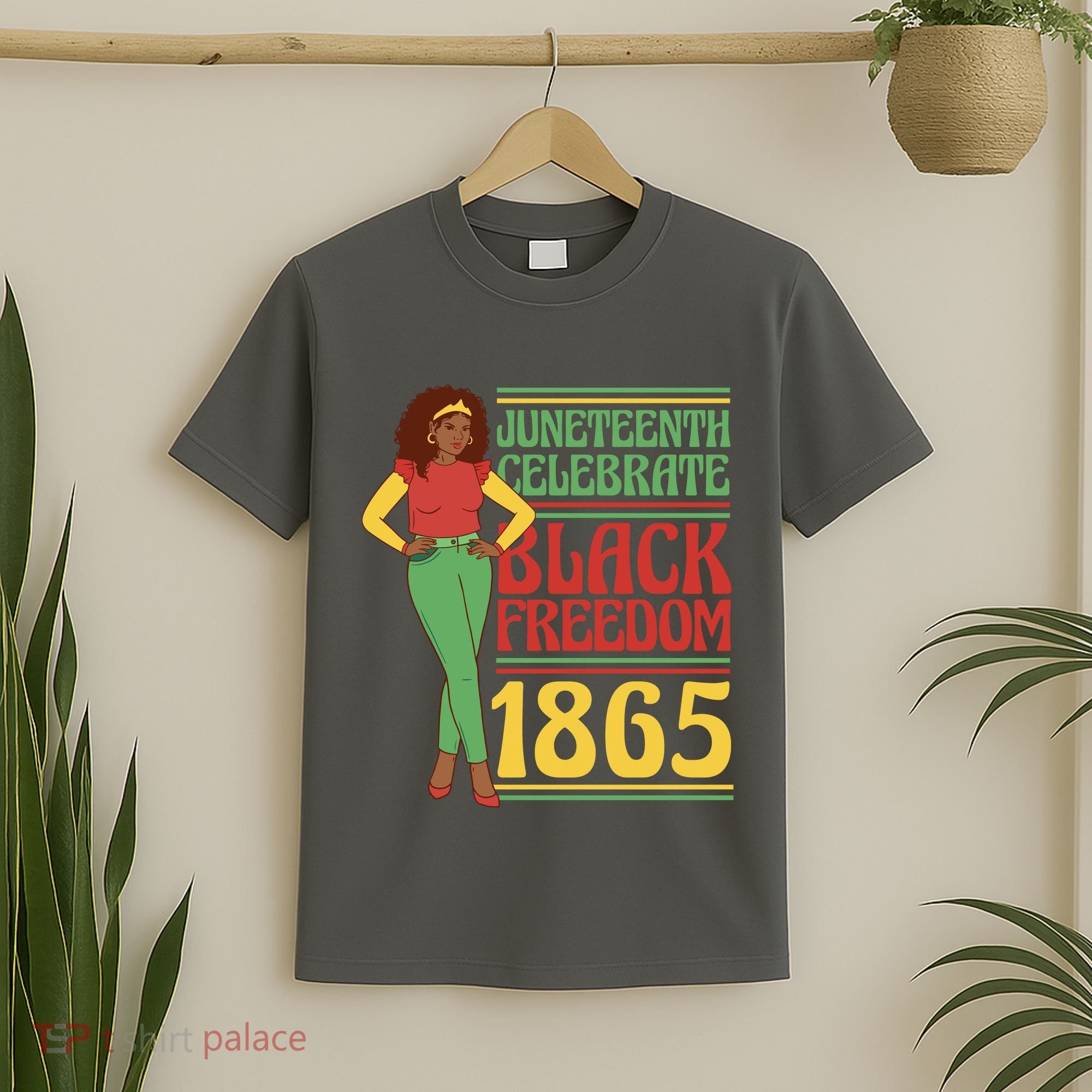 African Female Juneteenth Celebrate Black Freedom 1865 T-Shirt