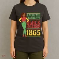 African Female Juneteenth Celebrate Black Freedom 1865 T-Shirt thumb 4