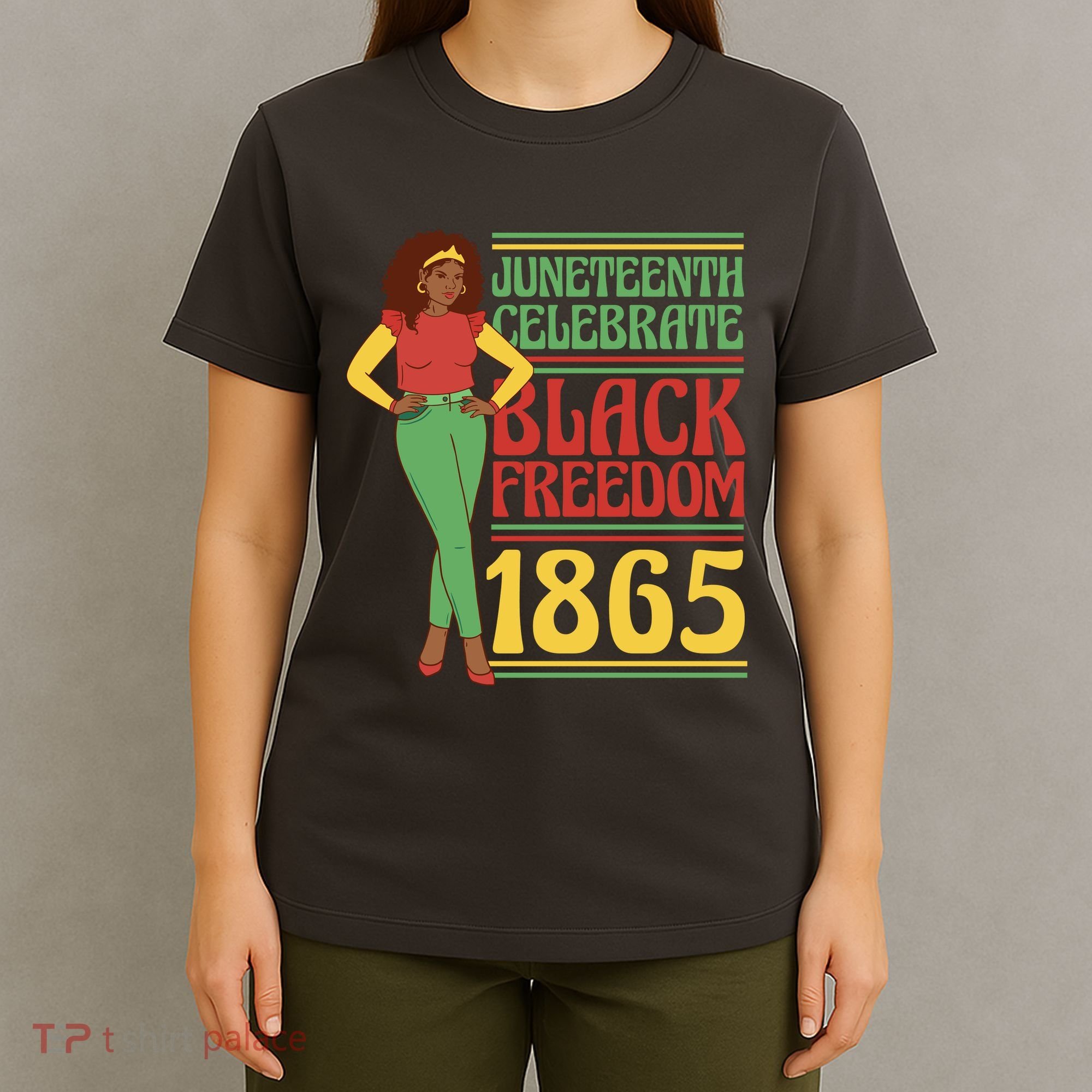 African Female Juneteenth Celebrate Black Freedom 1865 T-Shirt