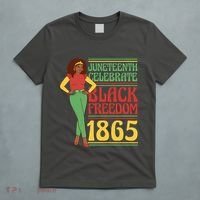 African Female Juneteenth Celebrate Black Freedom 1865 T-Shirt thumb 5