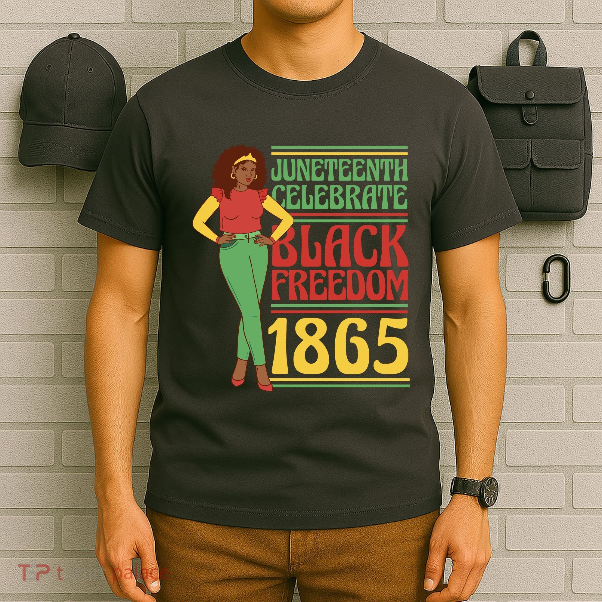 African Female Juneteenth Celebrate Black Freedom 1865 T-Shirt
