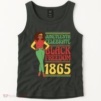 African Female Juneteenth Celebrate Black Freedom 1865 Tank Top thumb 2