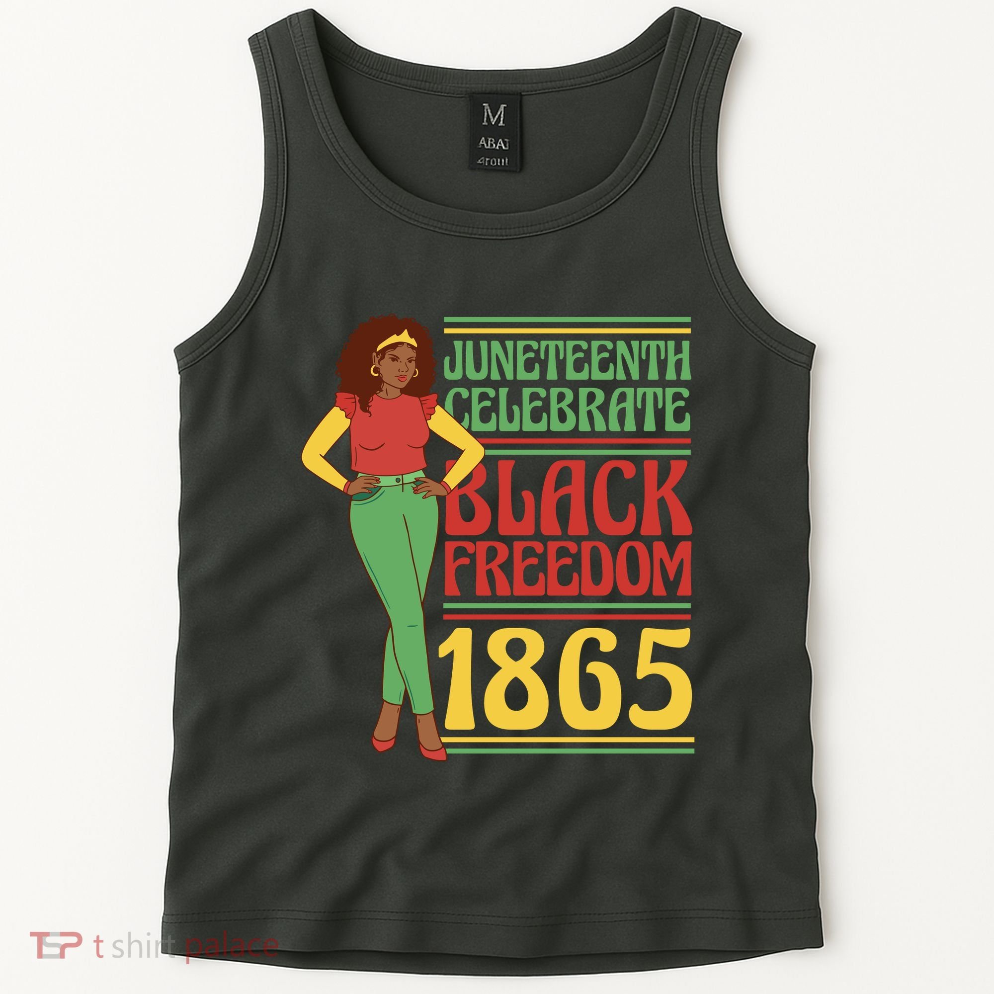 African Female Juneteenth Celebrate Black Freedom 1865 Tank Top