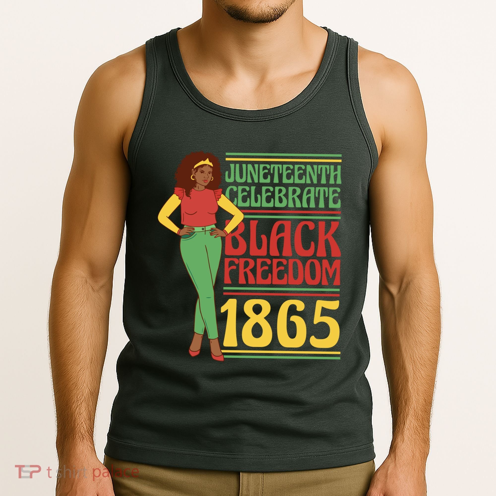 African Female Juneteenth Celebrate Black Freedom 1865 Tank Top