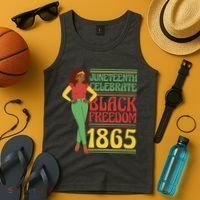 African Female Juneteenth Celebrate Black Freedom 1865 Tank Top thumb 4