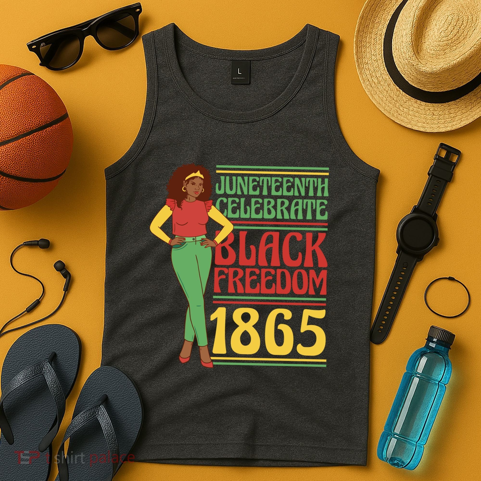 African Female Juneteenth Celebrate Black Freedom 1865 Tank Top