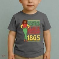 African Female Juneteenth Celebrate Black Freedom 1865 Toddler T-Shirt thumb 2
