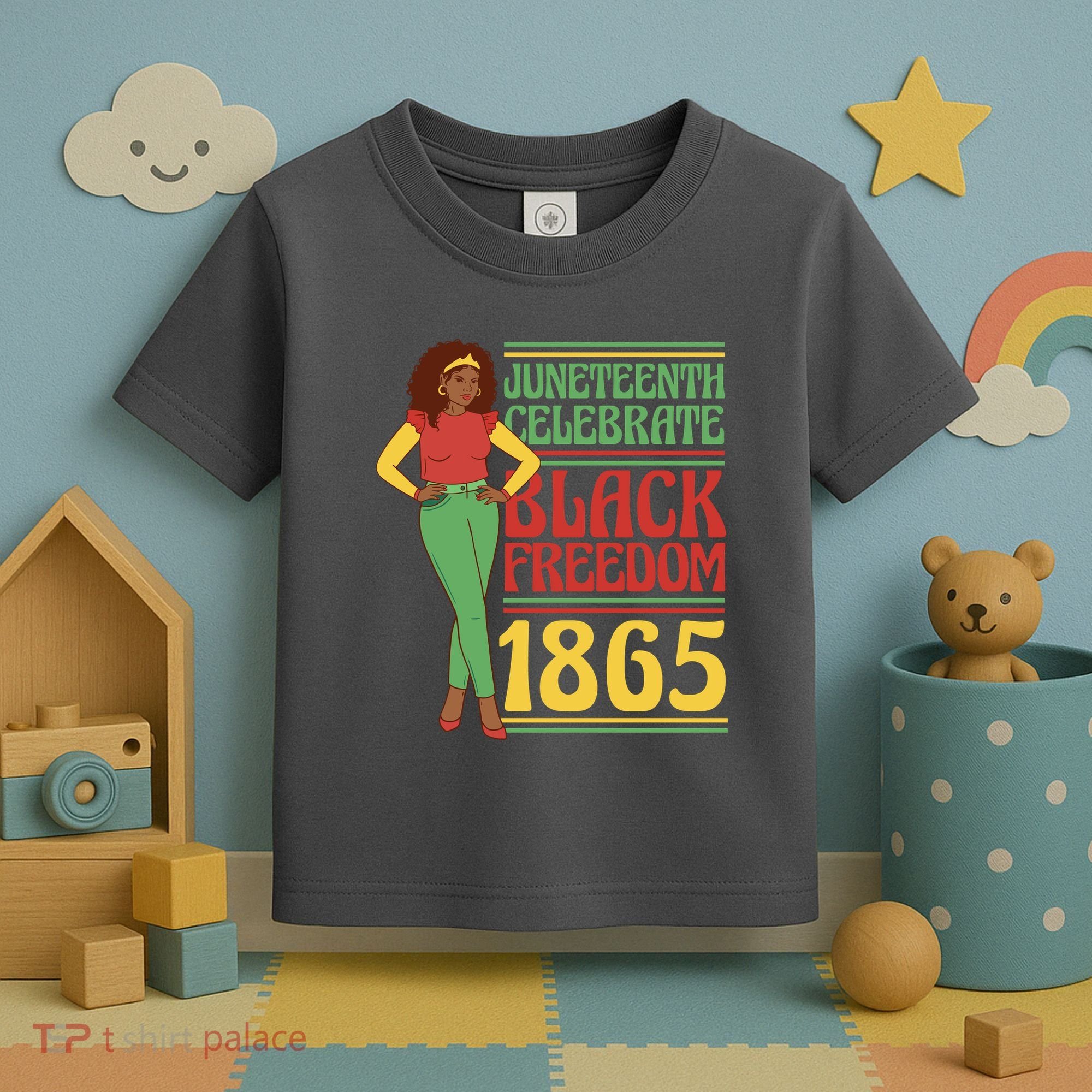 African Female Juneteenth Celebrate Black Freedom 1865 Toddler T-Shirt