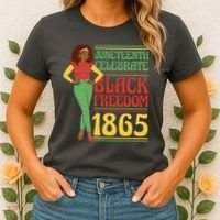 African Female Juneteenth Celebrate Black Freedom 1865 Women's T-Shirt thumb 2