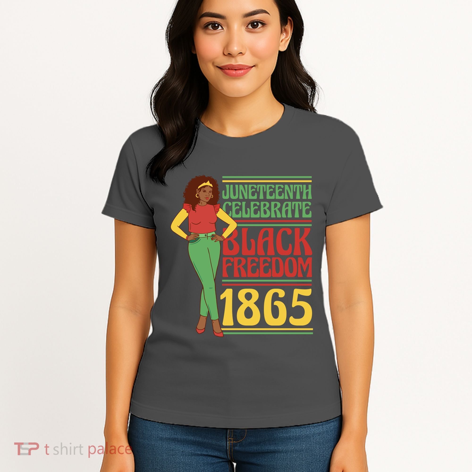 African Female Juneteenth Celebrate Black Freedom 1865 Women's T-Shirt