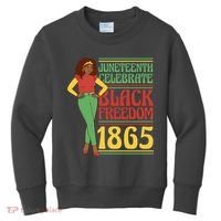 African Female Juneteenth Celebrate Black Freedom 1865 Kids Sweatshirt thumb 0