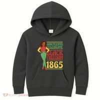 African Female Juneteenth Celebrate Black Freedom 1865 Kids Hoodie thumb 0