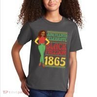 African Female Juneteenth Celebrate Black Freedom 1865 Kids T-Shirt thumb 2