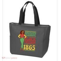 African Female Juneteenth Celebrate Black Freedom 1865 Tote Bag thumb 3