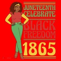 African Female Juneteenth Celebrate Black Freedom 1865 Santa Hat thumb 1