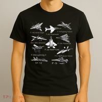 American Fighters Jets F22 Raptor F14 Tomcat Plane T-Shirt thumb 3
