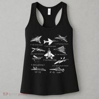 American Fighters Jets F22 Raptor F14 Tomcat Plane Women's Tank Top thumb 3