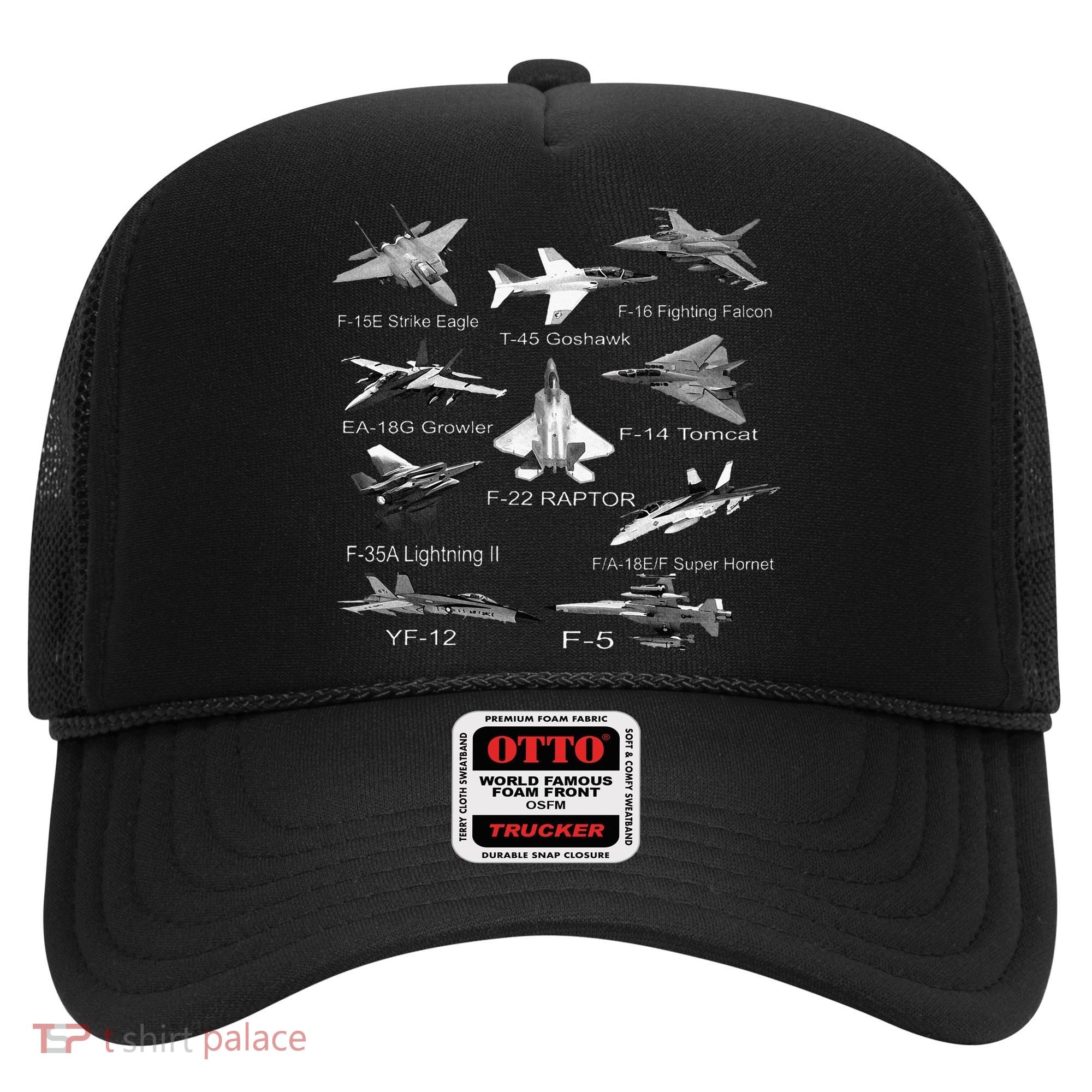 American Fighters Jets F22 Raptor F14 Tomcat Plane Hat